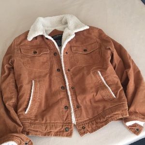 Fleece corduroy jacket